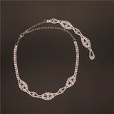 Bridal Crystal Back Necklace Wedding Jewelry Statement Collar Choker