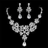 Crystal Rhinestone Bridal Wedding Earrings Necklace