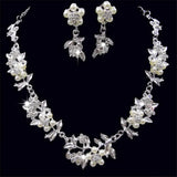 Crystal Rhinestone Bridal Wedding Earrings Necklace