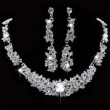 Crystal Rhinestone Bridal Wedding Earrings Necklace
