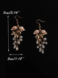 Bridal Earring Rhinestone Crystal Pearl Wedding Dangle Earring
