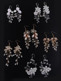Bridal Earring Rhinestone Crystal Pearl Wedding Dangle Earring