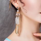 Chinese Style Bridal Earrings Ancientry Ear Studs Wedding Tie Xiuhe Hanfu