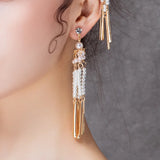 Chinese Style Bridal Earrings Ancientry Ear Studs Wedding Tie Xiuhe Hanfu