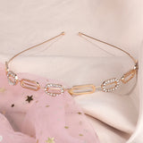 Bridal Pearl Rhinestone Headband Flowers Leaves Tiara Wedding Jewelry