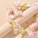 Bridal Flower Crown Floral Headband Pearls Headpiece
