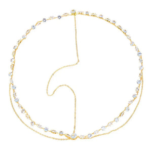 Bohemia Crystal Headband Hair Chain for Bridal Girls