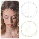 Bohemia Crystal Headband Hair Chain for Bridal Girls