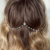 Bohemia Crystal Headband Hair Chain for Bridal Girls