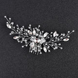 Green Crystal Beads Hair Combs Vine Wedding Accessories