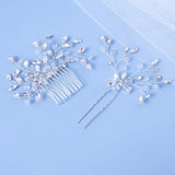 Bridal Hair Clips Wedding Crystal Pearls Hair Combs Accessories