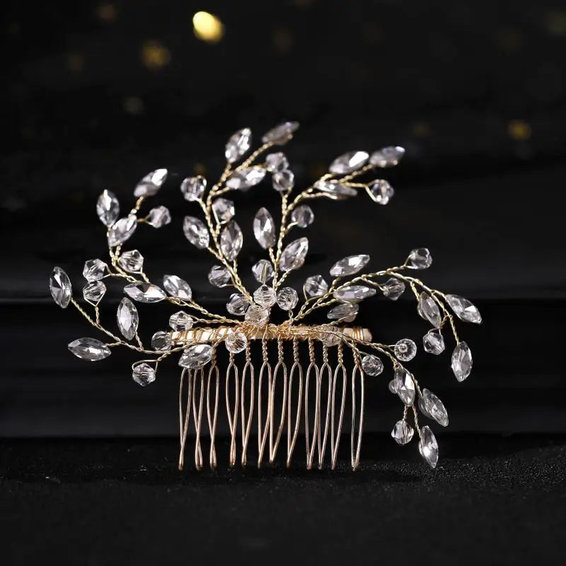 Bridal Hair Clips Wedding Crystal Pearls Hair Combs Accessories
