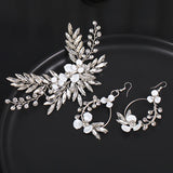 Bridal Rhinestone Flower Hair Comb Clip Wedding Headband