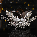 Bridal Rhinestone Flower Hair Comb Clip Wedding Headband