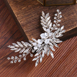 Bridal Rhinestone Flower Hair Comb Clip Wedding Headband