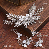 Bridal Rhinestone Flower Hair Comb Clip Wedding Headband