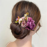 Bohemia Floral Wedding Hair Comb Greenery Hairpin