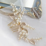 Pearl Crystal Hair Combs Pins Women Headpieces for Brides