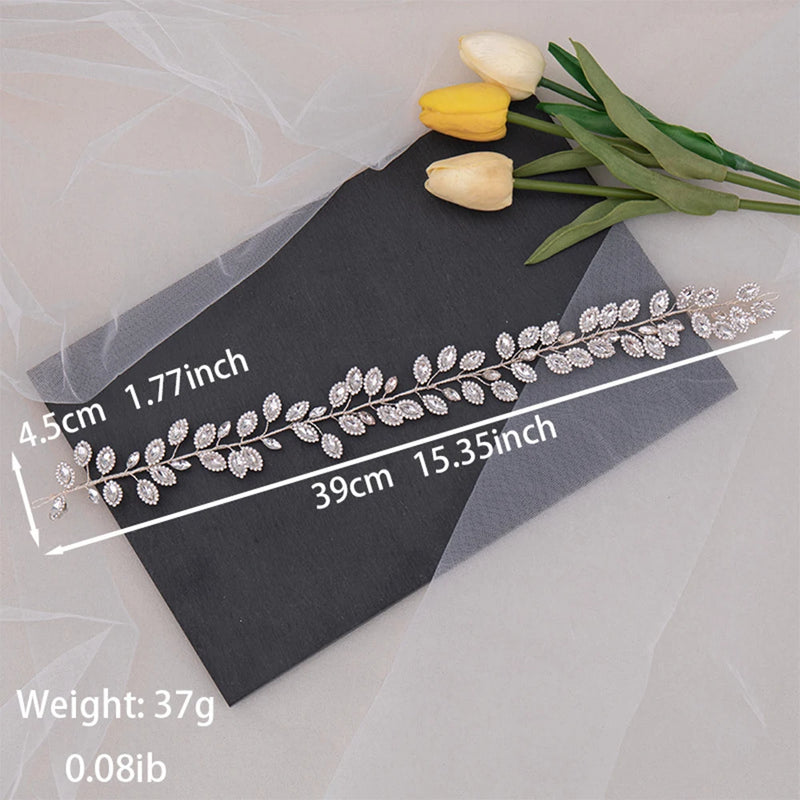 Silver Crystal Bridal Hairband Tiara Wedding Hair Accessory