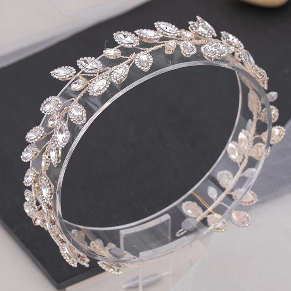 Silver Crystal Bridal Hairband Tiara Wedding Hair Accessory
