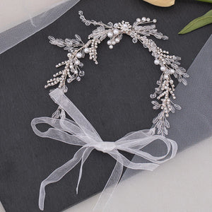 Silver Crystal Bridal Hairband Tiara Wedding Hair Accessory