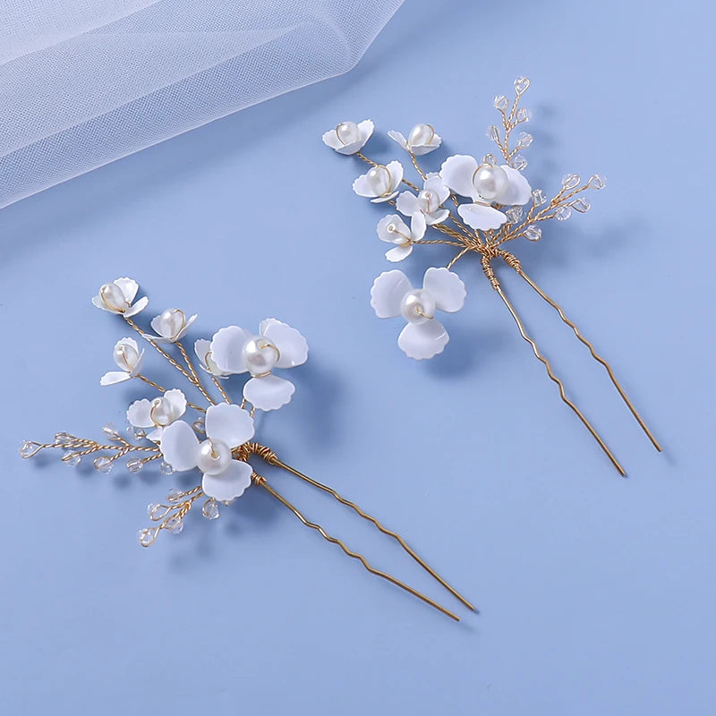 Crystal Bridal Hairpin Flower Wedding Hair Clasp