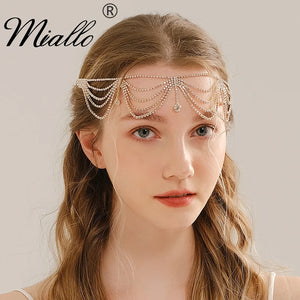 Bridal Head Chain Rhinestone Headbands Women Party Bride Headpiece