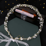 Pearl Headband Hand-woven Headdress Bridal Wedding Accessories