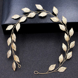 Bridal Headband Pearl Leaf Hairbands Tiara Wedding Hair Accessories
