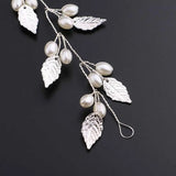 Bridal Headband Pearl Leaf Hairbands Tiara Wedding Hair Accessories