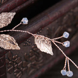 Bridal Headband Pearl Leaf Hairbands Tiara Wedding Hair Accessories