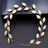 Bridal Headband Pearl Leaf Hairbands Tiara Wedding Hair Accessories