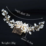 Bridal Headband Wedding Hair Accessories Rhinestone Pearl Tiara