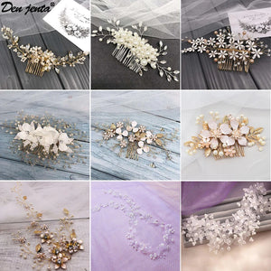Bridal Headband Wedding Hair Accessories Rhinestone Pearl Tiara