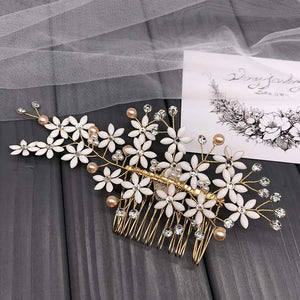 Bridal Headband Wedding Hair Accessories Rhinestone Pearl Tiara