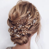 Bridal Headband Wedding Hair Accessories Rhinestone Pearl Tiara