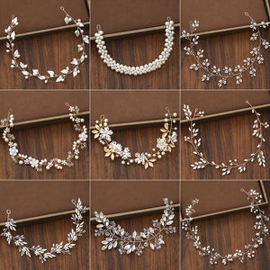 Bridal Headbands Wedding Hair Accessories Tiara Rhinestone Pearl Headband
