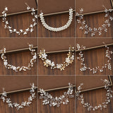 Bridal Headbands Wedding Hair Accessories Tiara Rhinestone Pearl Headband