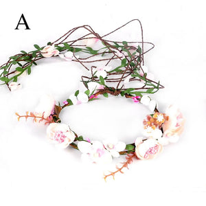 Seaside Holiday Floral Crown for Wedding Party Decor