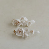 Bridal Ceramic Flower Hairpin Beaded Tiara