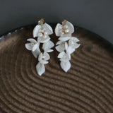 Bridal Ceramic Flower Hairpin Beaded Tiara