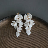 Bridal Ceramic Flower Hairpin Beaded Tiara