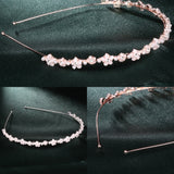 Acrylic Flower Headband Pearl Wedding Crown Women's HairBand