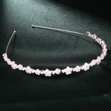 Acrylic Flower Headband Pearl Wedding Crown Women's HairBand