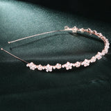 Acrylic Flower Headband Pearl Wedding Crown Women's HairBand