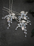 Bridal Jewelry Pearls Beaded Hairpins Headpieces Silver Hair Pins Clips