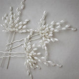 Bridal Jewelry Pearls Beaded Hairpins Headpieces Silver Hair Pins Clips