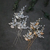 Bridal Jewelry Pearls Beaded Hairpins Headpieces Silver Hair Pins Clips