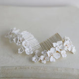 Porcelain Flower Headband Vintage Hair Combs Hairpins For Brides