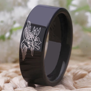 Navy Seals Military Ring Women Men's Tungsten Comfort Fit Ring